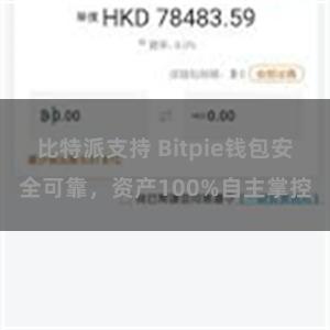 比特派支持 Bitpie钱包安全可靠，资产100%自主掌控