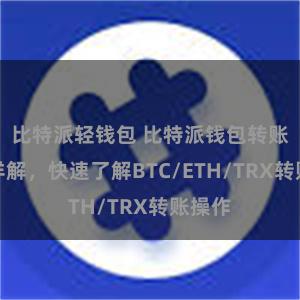 比特派轻钱包 比特派钱包转账教程详解，快速了解BTC/ETH/TRX转账操作