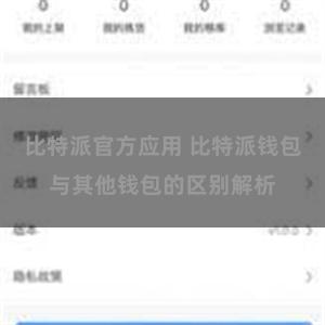 比特派官方应用 比特派钱包与其他钱包的区别解析