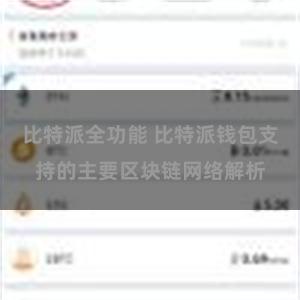 比特派全功能 比特派钱包支持的主要区块链网络解析