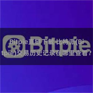 Bitpie直链下载 比特派(Bitpie)交易历史记录在哪里查看？