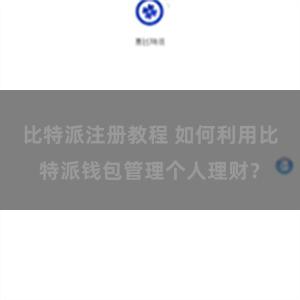 比特派注册教程 如何利用比特派钱包管理个人理财？